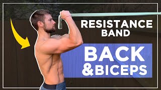 Resistance Band  Back amp Biceps 15 minutes Follow Along Workout [upl. by Concordia]