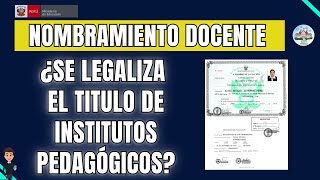 𝗟𝗘𝗚𝗔𝗟𝗜𝗭𝗔𝗖𝗜𝗢́𝗡 𝗗𝗘 𝗧𝗜́𝗧𝗨𝗟𝗢𝗦 𝗗𝗘 𝗜𝗡𝗦𝗧𝗜𝗧𝗨𝗧𝗢𝗦 𝗣𝗘𝗗𝗔𝗚𝗢́𝗚𝗜𝗖𝗢𝗦  𝗡𝗢𝗠𝗕𝗥𝗔𝗠𝗜𝗘𝗡𝗧𝗢 𝗗𝗢𝗖𝗘𝗡𝗧𝗘 [upl. by Tut]