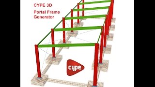 Calculul și detalierea unei hale industriale in CYPE 3D si Portal Frame Generator [upl. by Nwahsyd547]