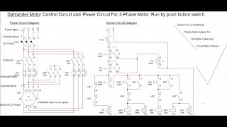 Dahlander Motor Control Circuit and Power Circuit in Tutorial 11  CADeSIMU [upl. by Mat566]