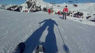 Best of Downhill Skiing action videos in La Plagne 12 HD vids on the ski piste Casio EXZ300 [upl. by Keheley]