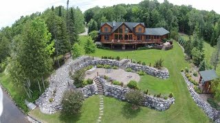 Inviting Waterfront Log Home in Indian River Michigan [upl. by Laddie]