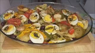 Bacalhau no Forno Com Batatas ao Murro Receita Completa [upl. by Rock]