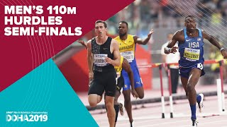 Mens 110m Hurdles SemiFinals  World Athletics Championships Doha 2019 [upl. by Granese]