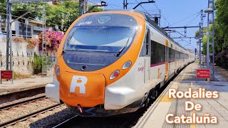 Ferrocarril español  Trenes de España  viajeros Renfe Rodalies de Cataluña  465 450 451 447 449 [upl. by Shaughnessy832]