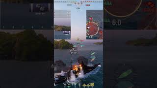 WOWS Triple Kill push worldofwarships wowsreplays replays shorts warships [upl. by Gylys]