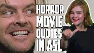 A Quiet Place’s Millicent Simmonds Teaches You Famous Horror Quotes in ASL [upl. by Hulbert779]