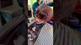 Hair polish hiphop barbar ASMR artist haircolor haircut [upl. by Airdnekal]