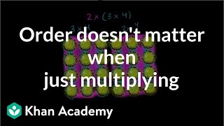 Order doesnt matter when purely multiplying  3rd grade  Khan Academy [upl. by Adok214]