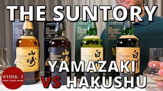 Whiskey Wanders Suntory Medley Yamazaki 18 Vs Hakushu 18 Vs Yamazaki 12 Vs Hakushu 12 Las Vegas [upl. by Comyns]