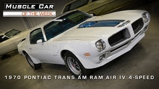 Muscle Car Of The Week Video 3 1970 12 Pontiac Trans Am Ram Air IV [upl. by Cresida]