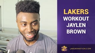 Lakers Draft Workout Jaylen Brown [upl. by Padgett]