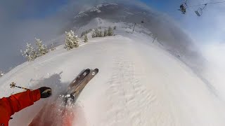 Skiing Face Lift  Chair 3  at Mammoth CA in Powder Snow [upl. by Mcclelland]