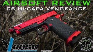 Airsoft Review 141 Vorsk CS HICAPA Vengeance Compact Gaz Blowback GUNS AND TARGETS FR [upl. by Arrimat]