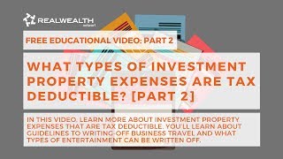 What Types of Investment Property Expenses are Tax Deductible Part 2 [upl. by Akinahs]