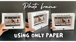 Paper Photo FrameHow To Make At Home  unique Photo Frame  Art and crafts [upl. by Adnohrahs]