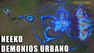 Neeko Demônios Urbano  Skin Spotlight PREVIA [upl. by Alekim835]