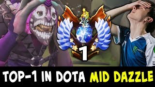 TOP1 RANK in world mid Dazzle — vs Miracle Huskar [upl. by Madora]