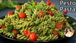 Pasta in Pesto Sauce  How To Make Pesto Pasta  Creamy Pesto Pasta [upl. by Nnylyoj]