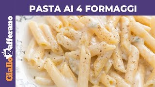 PASTA AI 4 FORMAGGI primo piatto veloce e gustoso [upl. by Nahsrad]