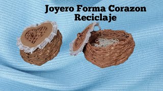 Joyero Forma de Corazón En Papel Periódico  DIY With Paper [upl. by Haye]