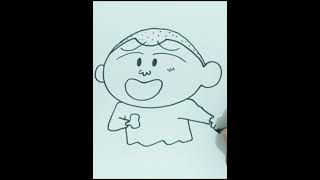 How To Draw MASAO FROM CRAYON SHINCAN Step by Step [upl. by Peery]