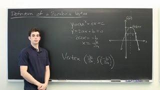 Definition of a Parabola Vertex  All About Parabolas [upl. by Vona]