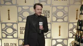 Kieran Culkin  81st Golden Globes Winners Backstage Interview [upl. by Fessuoy531]