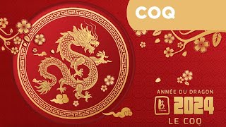 Horoscope chinois 2024  le signe du Coq astrologie 2024 année du Dragon de bois [upl. by Kitchen]