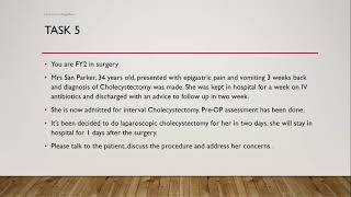 Laproscopic Cholecystectomy Jehovah Witness PLAB 2 PREPARARTION FORUM [upl. by Ahsieat]