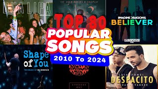 Top 100 Songs From 2010 To 2024 [upl. by Nnairam]