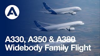 Airbus widebody family flight with the A350 XWB A380 and A330 [upl. by Warde632]