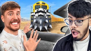 Lamborghini Vs Train  Casetoo Reacts To Mr Beast [upl. by Hairacaz]