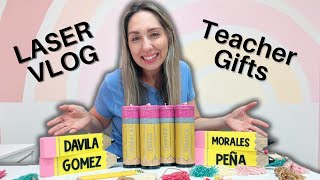 Laser Vlog Easy Laser Engraving Projects For Teacher Gifts [upl. by Alyhs]