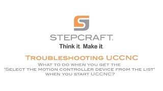 UCCNC Troubleshooting  Select the motion controller device from the list [upl. by Janeczka374]