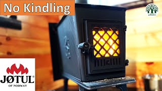 How to light Jotul 602 without kindling [upl. by England]