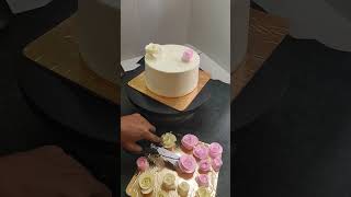 Amazing flowers cake decoration viralshort shorts Cakeitsjaved [upl. by Llirrehs]