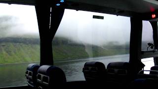 Bus ride from Vagar airport to Torshavn Faroe Islands [upl. by Faubert]