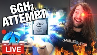 Live 6GHz Attempt on 9900KS  Overclocking with Liquid Nitrogen [upl. by Salter590]