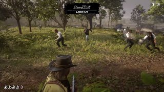 The Whole Gang Defending Camp From Bounty Hunters  Red Dead Redemption 2 RDR2 [upl. by Aicek770]