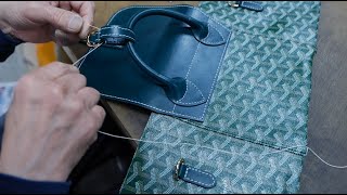 The process of reforming a small luxury clutch bag into a multipurpose backpack Leather craftsman [upl. by Henriette441]