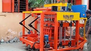 Global hydraulic Operated Auto Filler Concrete Block Making Machine [upl. by Ahsila]