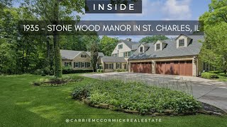 INSIDE  1935 STONE WOOD MANOR IN ST CHARLES IL [upl. by Lucchesi476]