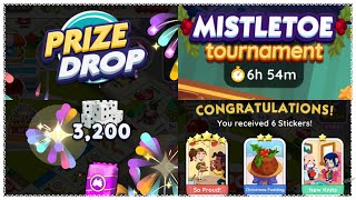 Monopoly go  event mistletoe tournament  free 5 star monopolygo gameplay [upl. by Aleakcim870]