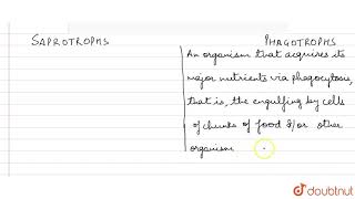 Difference between saprotrophs and phagotrophs   12  ORGANISMS AND POPULATIONS  BIOLOGY [upl. by Almund]