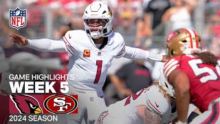 Arizona Cardinals vs San Francisco 49ers Game Highlights  NFL 2024 Season Week 5 [upl. by Rim]