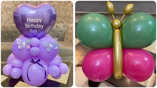 DIY Balloon Centerpiece Decoration Ideas  How to make Balloon Butterfly amp Bouquet [upl. by Hymie]