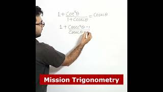 Trigonometric identities  Trigonometry  Class 10  CBSE  ICSE  Maths shorts [upl. by Dorahs]