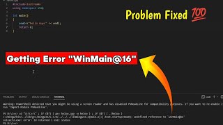 Visual Studio Error Problem Solved 💯 undefined reference to winmain16 visual studio code Solution [upl. by Eidod391]