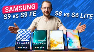 11quot Samsung Comparison Galaxy Tab S9 vs S9 FE vs S8 vs S6 Lite [upl. by Airitac]